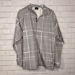 Nike Golf Grid/Plaid Gray Training Pullover